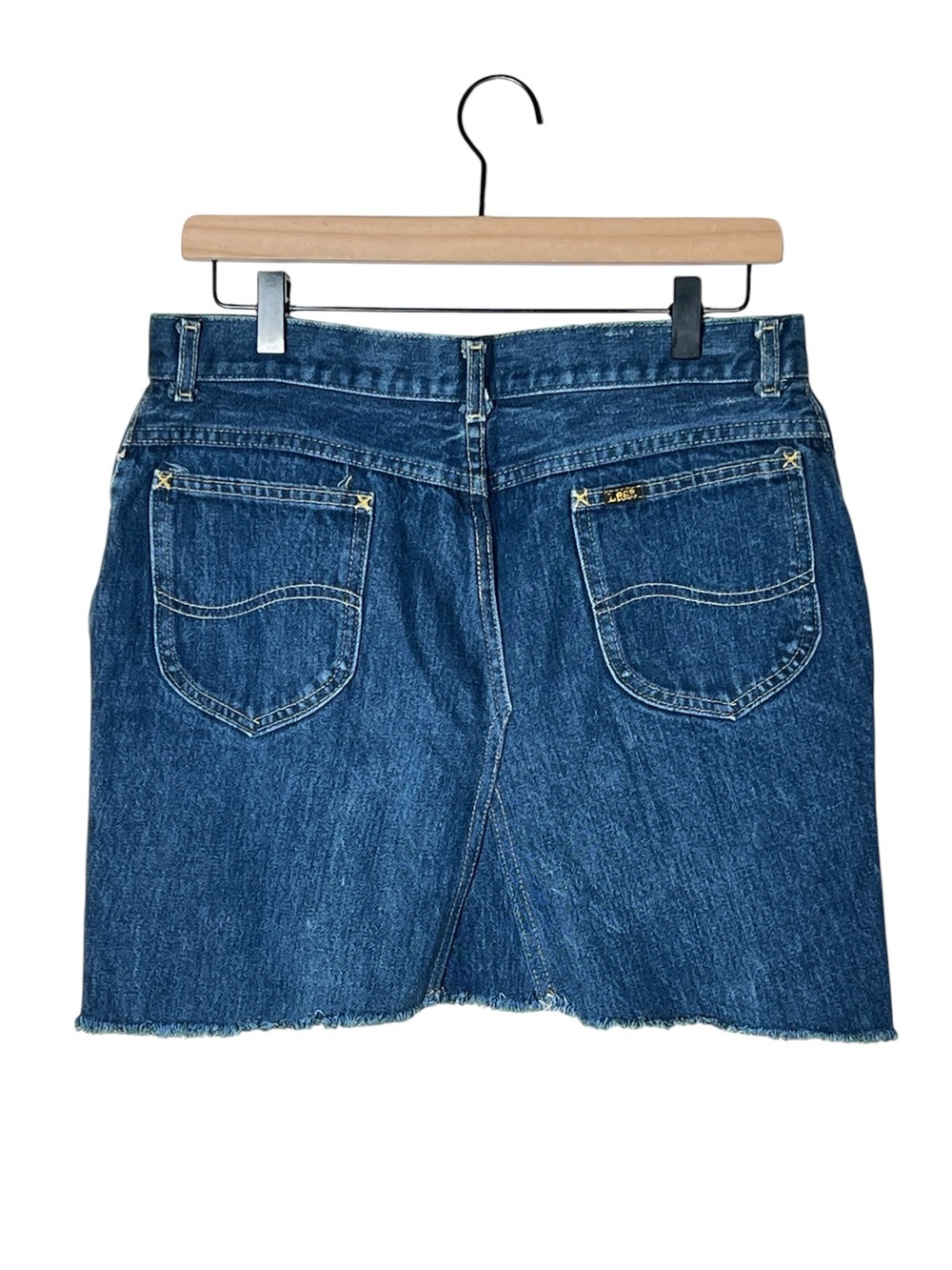 Lee Classic Blue Denim Mini Jean Skirt size 8? b123 - Picture 3 of 3